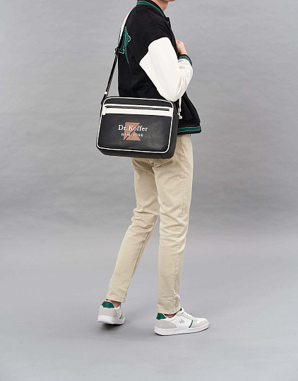Сумка через плечо Dr.Koffer из натуральной кожи черная