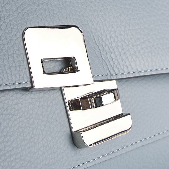 Женская сумка Dr. Koffer из натуральной кожи голубая