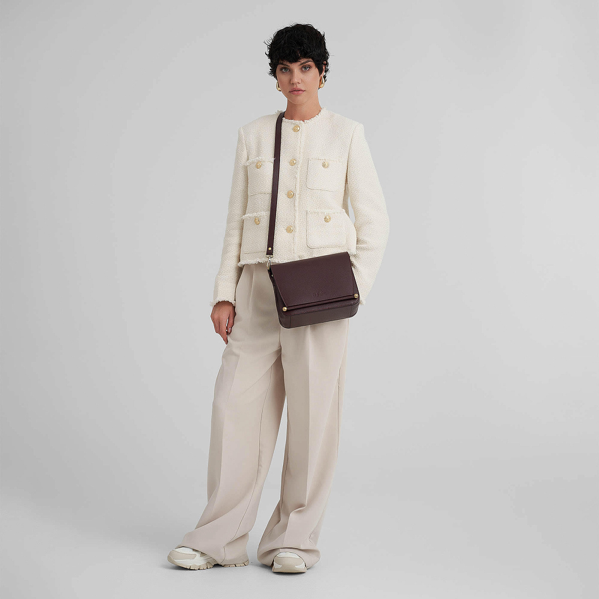 Женская сумка Dr. Koffer из натуральной кожи бордовая