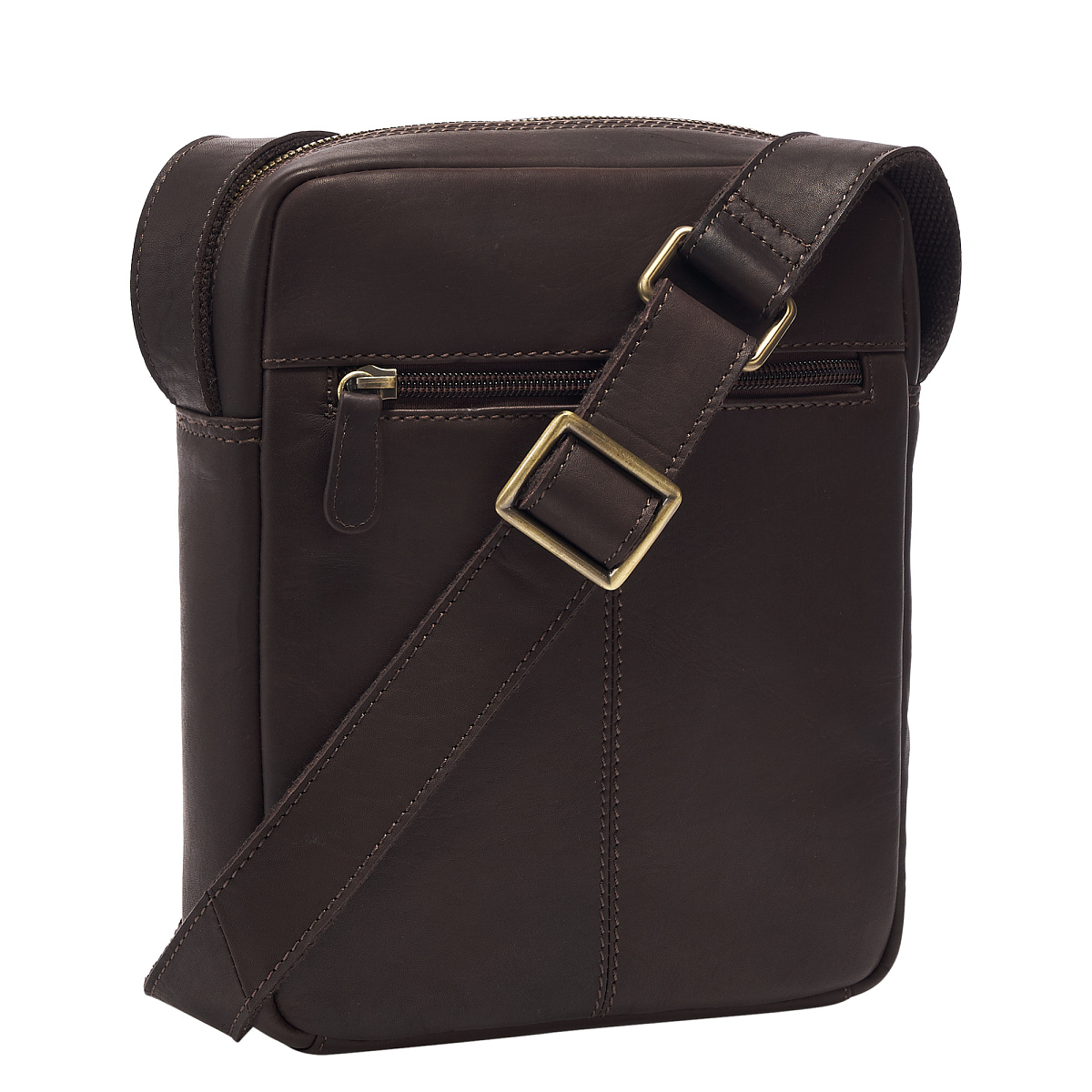 Сумка через плечо Dr.Koffer из натуральной кожи коричневая