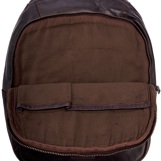 Рюкзак Dr.Koffer из натуральной кожи темно-коричневый