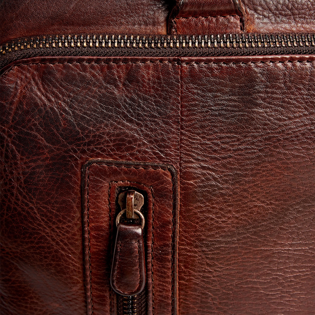 Деловая сумка Dr.Koffer из натуральной кожи темно-коричневая