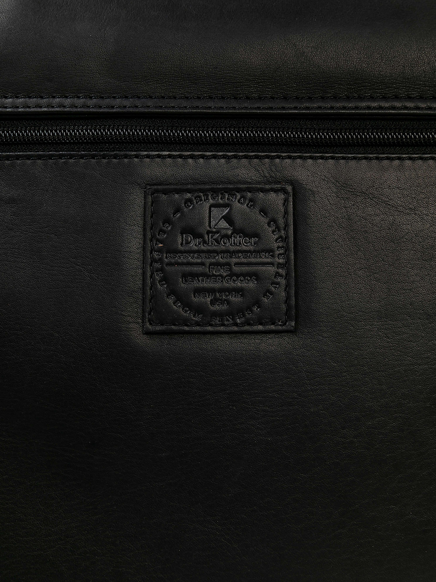 Портфель Dr.Koffer из натуральной кожи черный