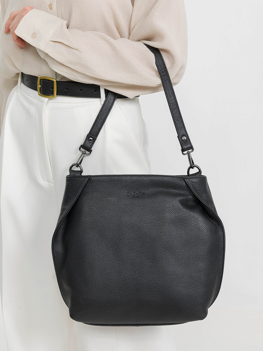 Женская сумка Dr.Koffer из натуральной кожи чёрная