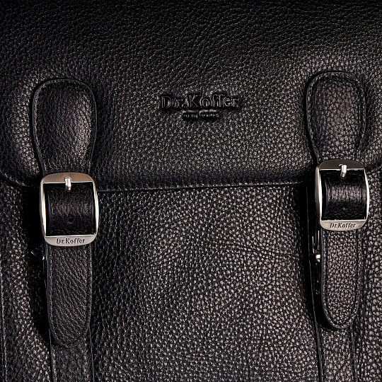 Сумка планшет Dr.Koffer из натуральной кожи черный
