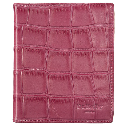 Визитница Dr.Koffer из натуральной кожи розовая