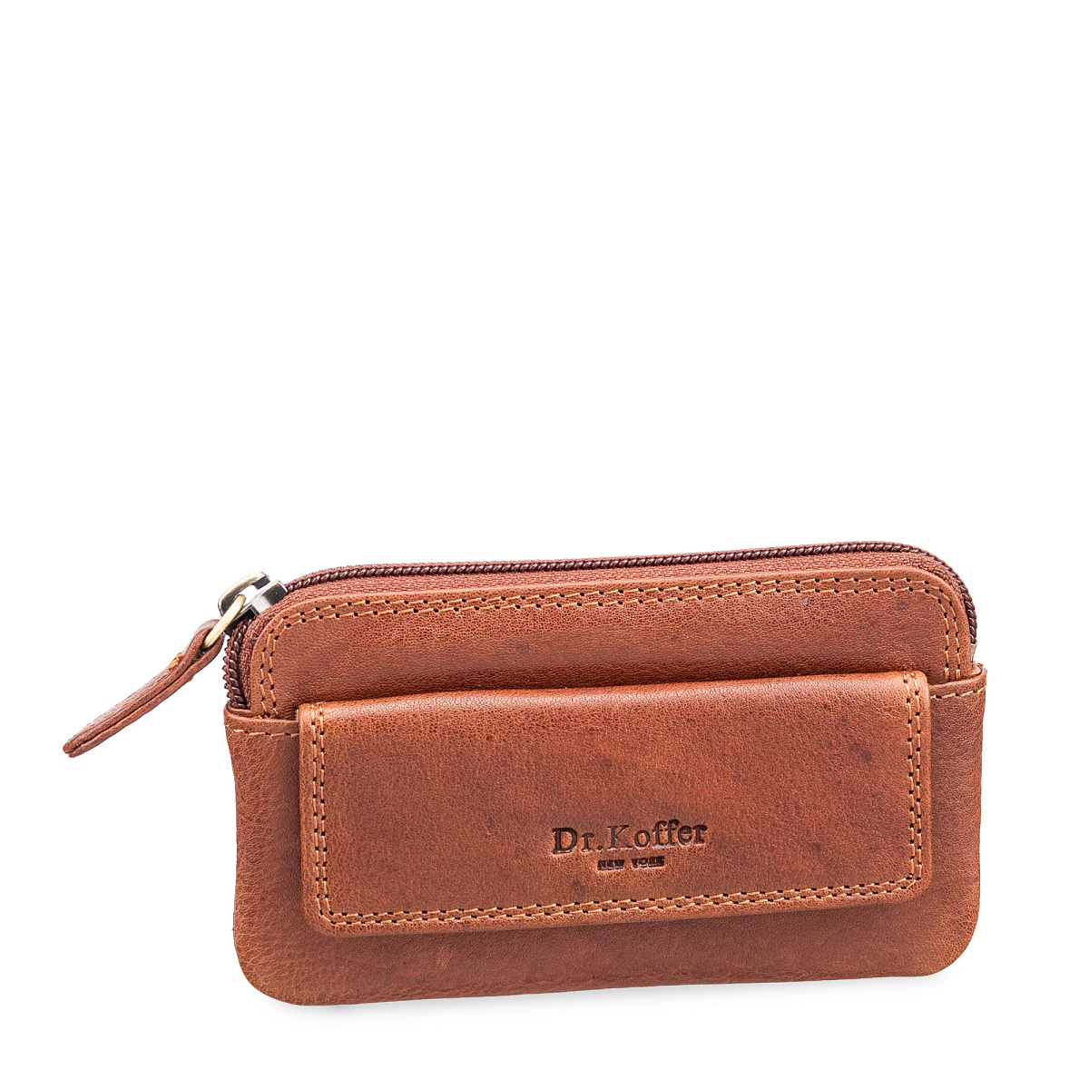 Ключница Dr.Koffer из натуральной кожи светло-коричневая