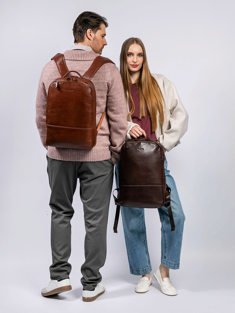 Рюкзак Dr. Koffer из натуральной кожи коричневый