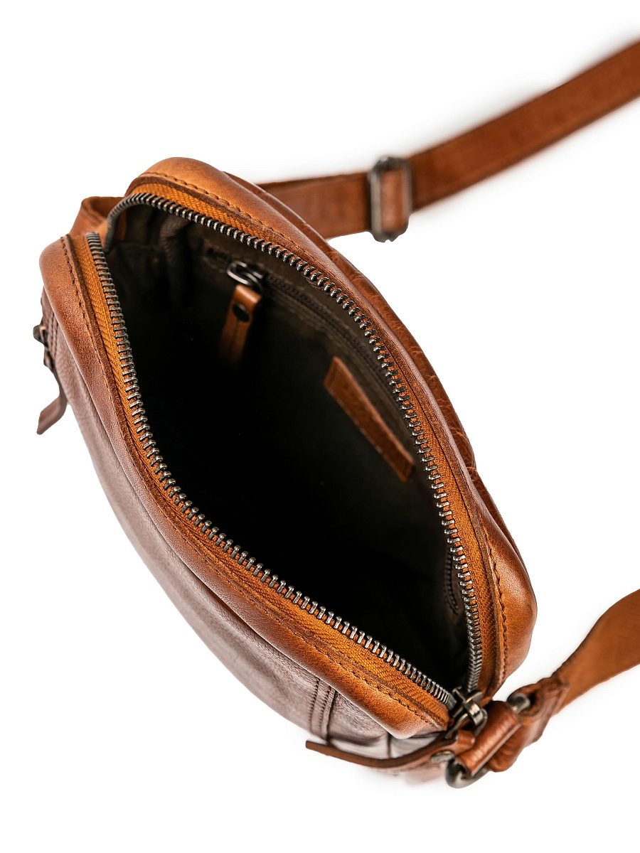 Сумка через плечо Dr.Koffer из натуральной кожи коричневая