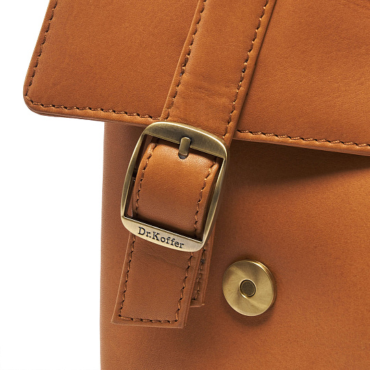 Сумка через плечо Dr.Koffer из натуральной кожи коричневая