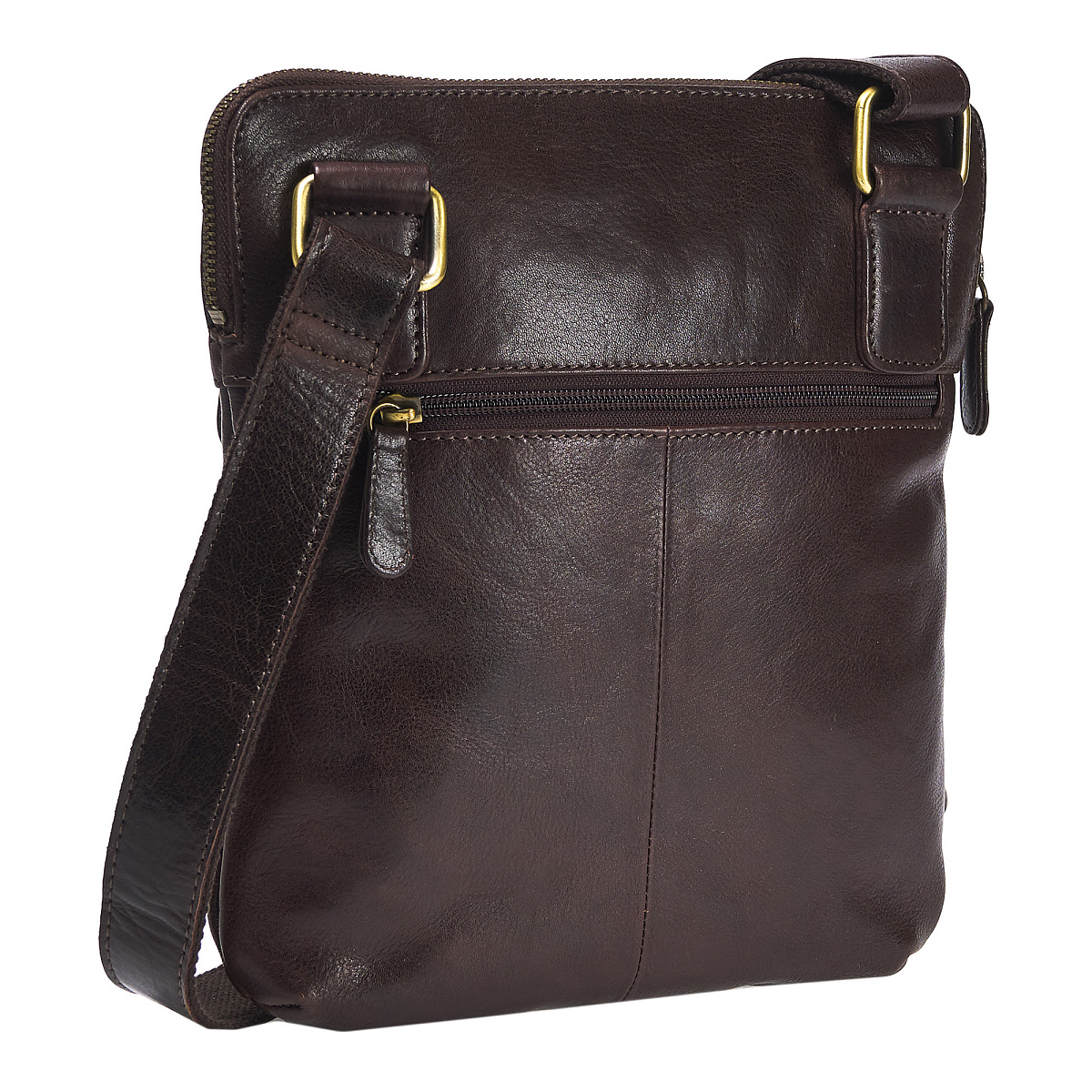 Сумка через плечо Dr.Koffer из натуральной кожи коричневая
