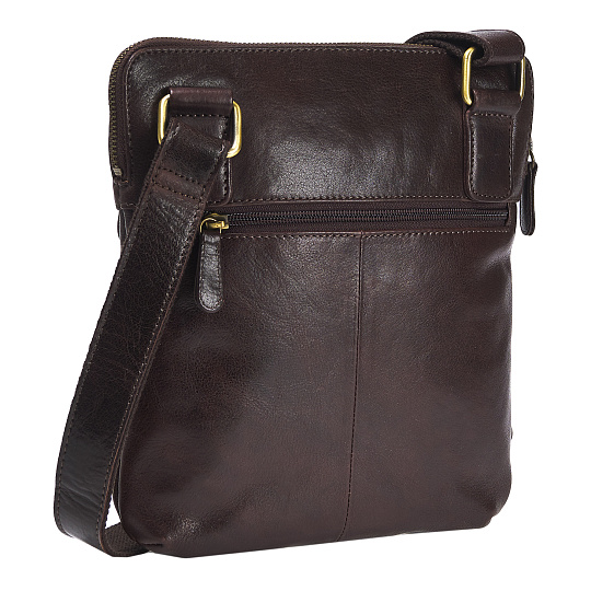Сумка через плечо Dr.Koffer из натуральной кожи коричневая