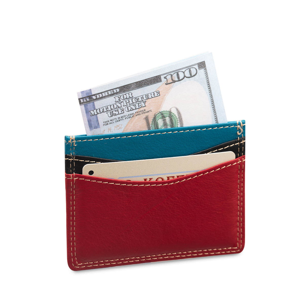 Кредитница Dr.Koffer из натуральной кожи красная