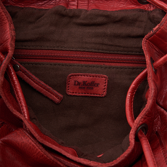 Рюкзак Dr.Koffer из натуральной кожи красный