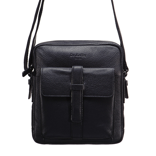 Сумка через плечо Dr.Koffer из натуральной кожи черная