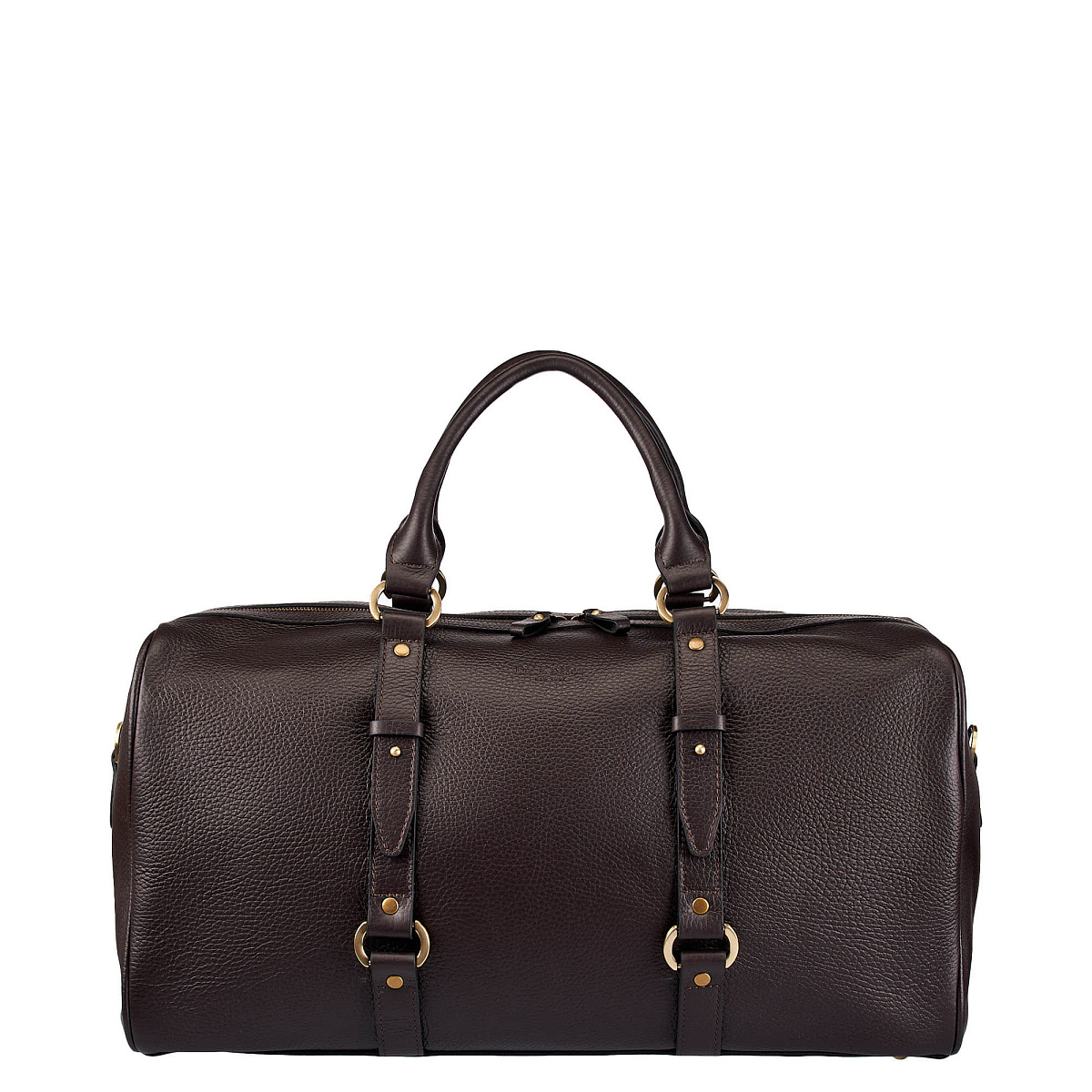 Дорожная сумка Dr.Koffer из натуральной кожи коричневая