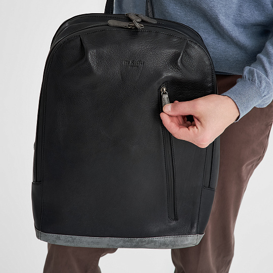 Рюкзак Dr.Koffer из натуральной кожи черный