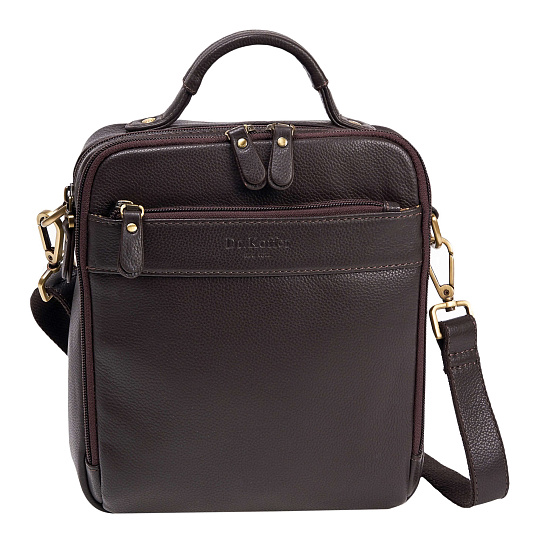 Сумка через плечо Dr.Koffer из натуральной кожи коричневая