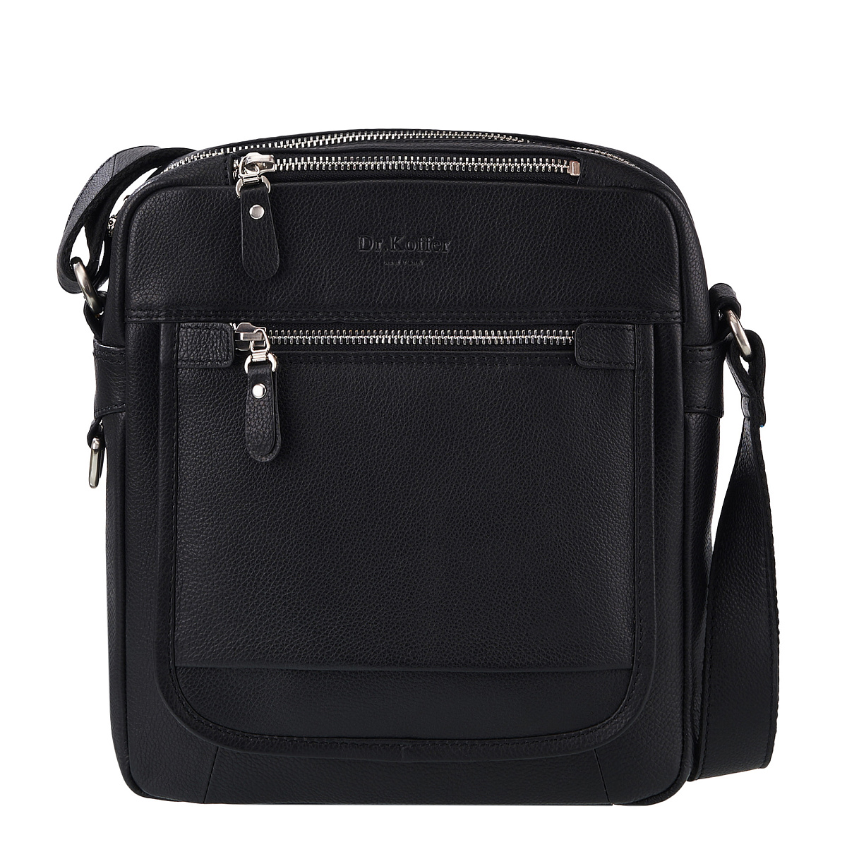 Сумка через плечо Dr.Koffer из натуральной кожи черная