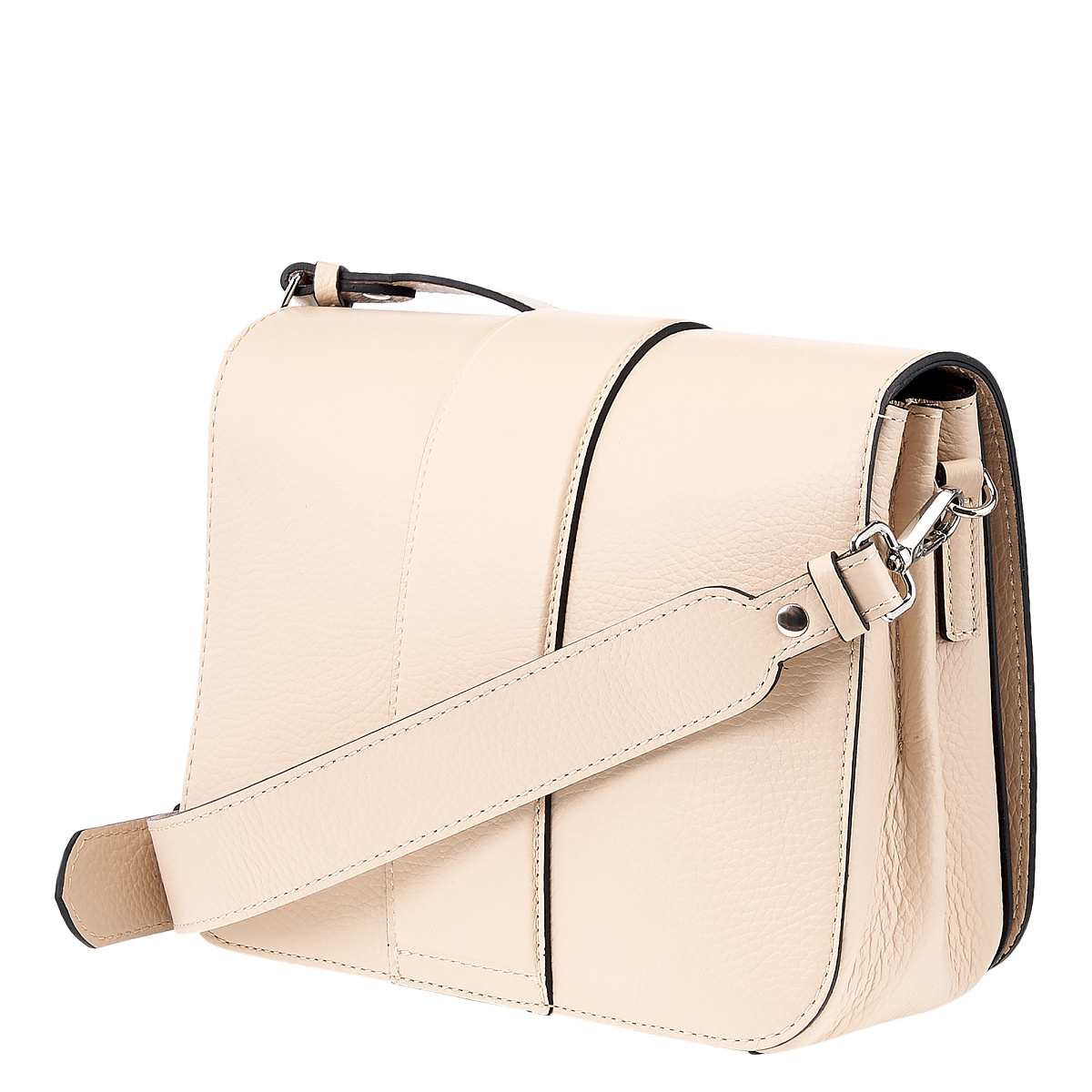 Женская сумка Dr. Koffer из натуральной кожи бежевая