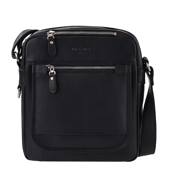 Сумка через плечо Dr.Koffer из натуральной кожи черная