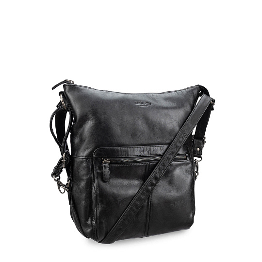 Сумка через плечо Dr.Koffer из натуральной кожи черная