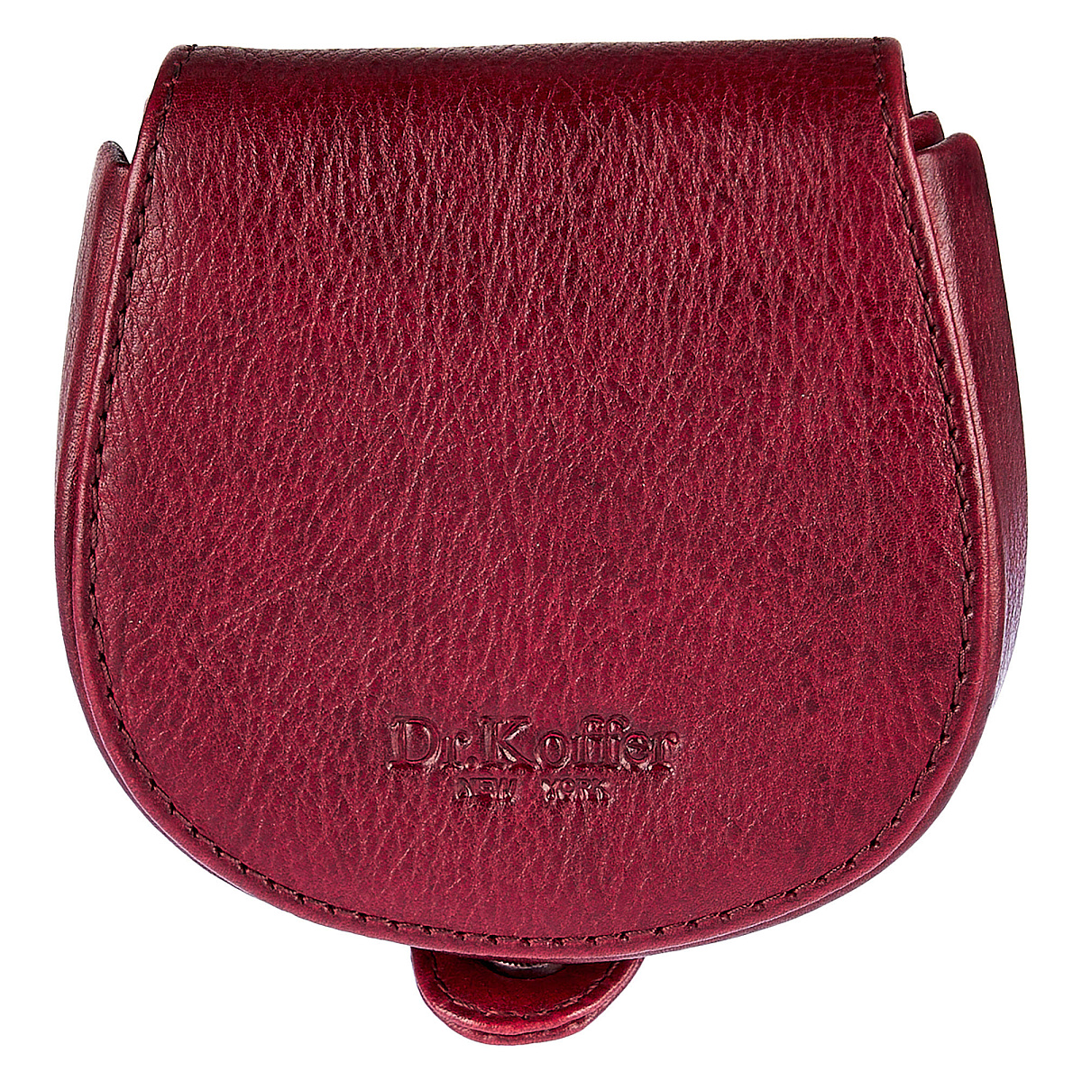Монетница Dr.Koffer из натуральной кожи бордовая