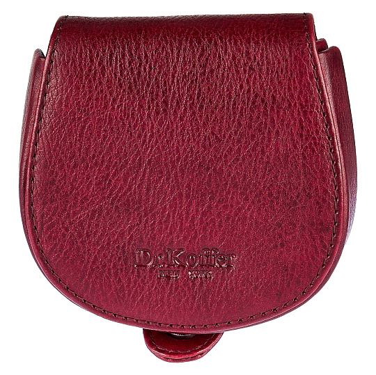 Монетница Dr.Koffer из натуральной кожи бордовая