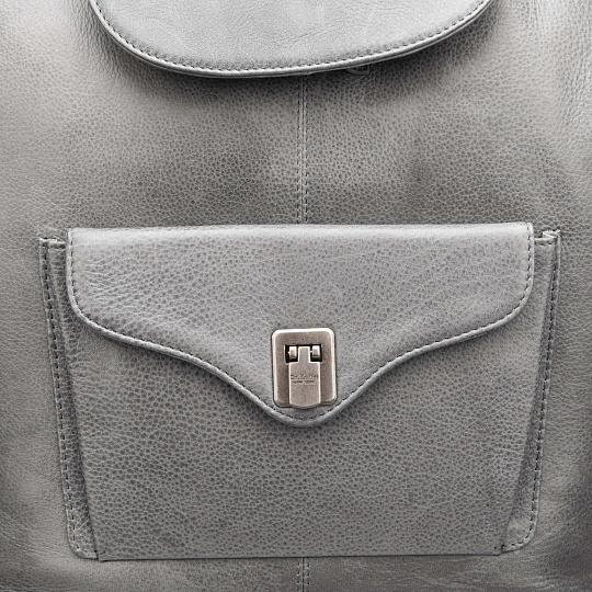 Рюкзак Dr.Koffer из натуральной кожи серый