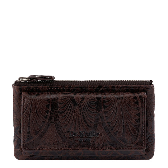 Ключница Dr.Koffer из натуральной кожи темно-коричневая