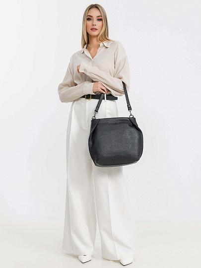 Женская сумка Dr.Koffer из натуральной кожи чёрная