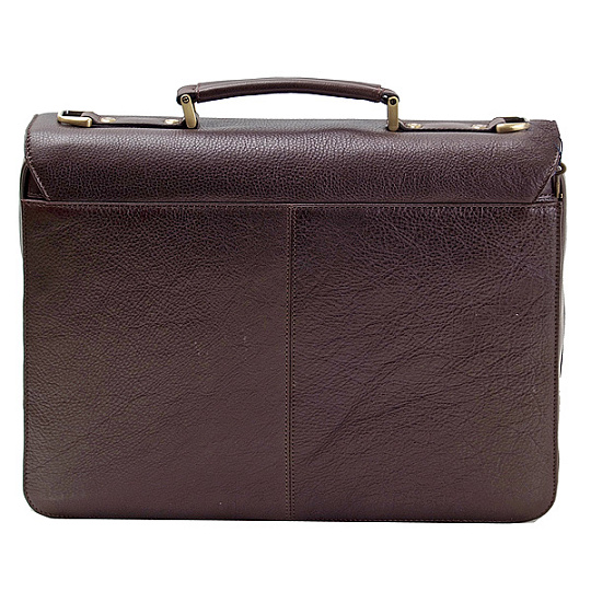 Портфель Dr.Koffer из натуральной кожи темно-коричневый