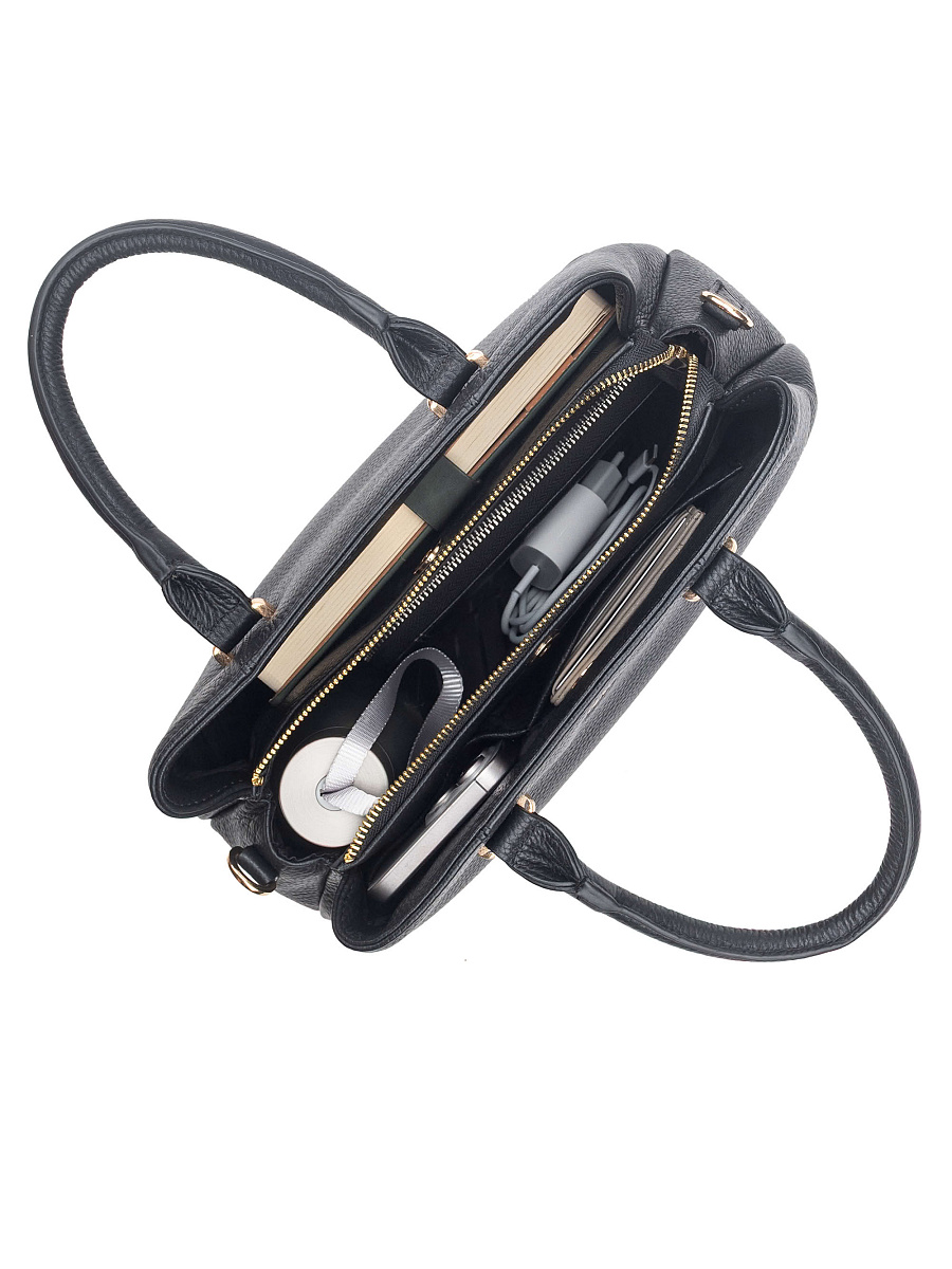 Женская сумка Dr. Koffer из натуральной кожи черная