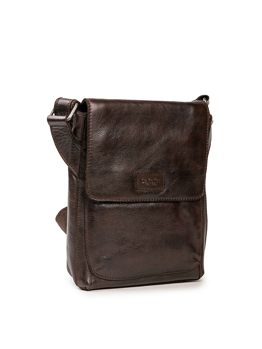 Сумка через плечо Dr.Koffer из натуральной кожи коричневая