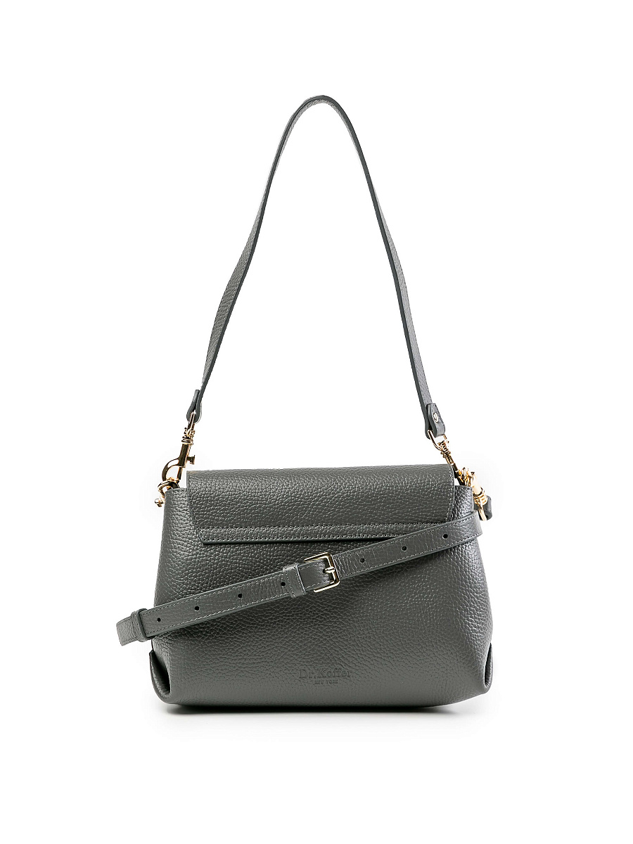 Женская сумка Dr.Koffer из натуральной кожи темно-серая