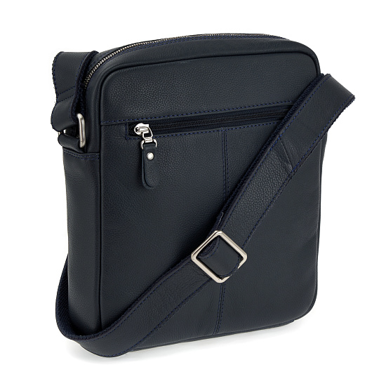 Сумка через плечо Dr.Koffer из натуральной кожи синяя