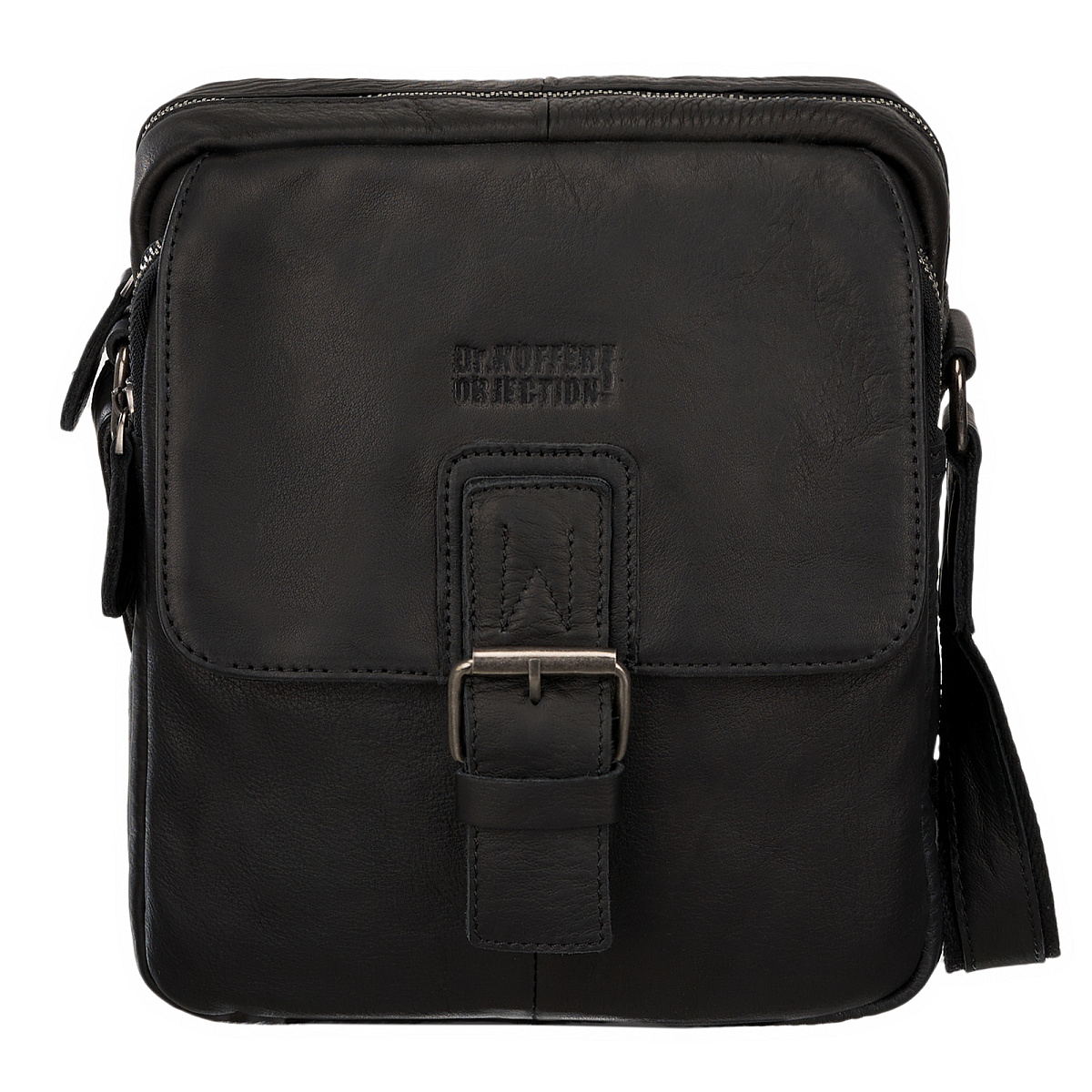 Сумка через плечо Dr.Koffer из натуральной кожи черная