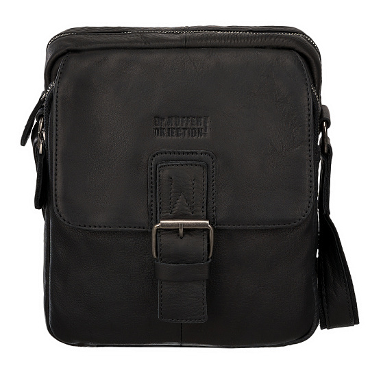 Сумка через плечо Dr.Koffer из натуральной кожи черная