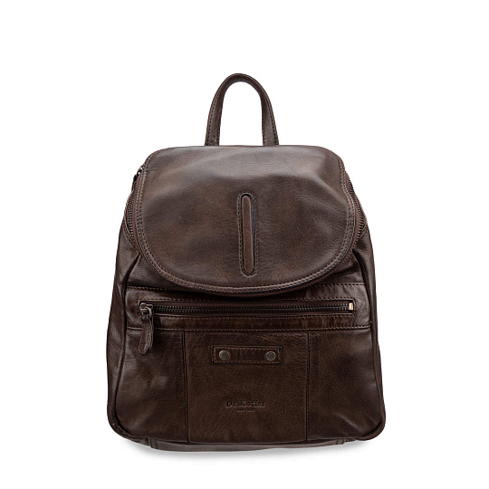 Рюкзак Dr.Koffer из натуральной кожи темно-коричневый