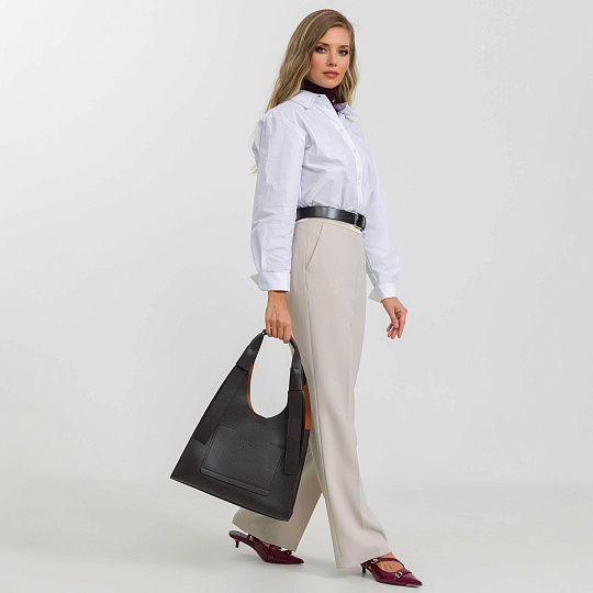 Женская сумка Dr. Koffer из натуральной кожи коричневая