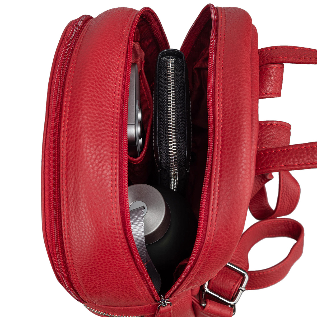 Рюкзак Dr.Koffer из натуральной кожи красный