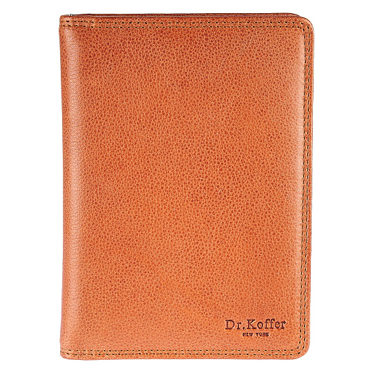 Портмоне Dr.Koffer из натуральной кожи светло-коричневое