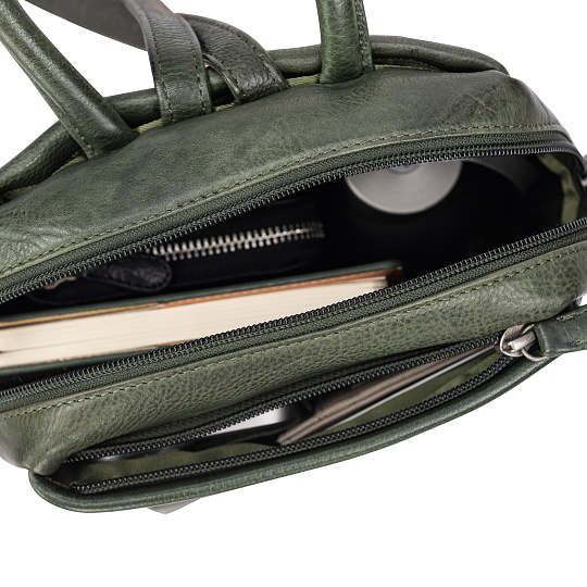 Рюкзак Dr.Koffer из натуральной кожи зеленый