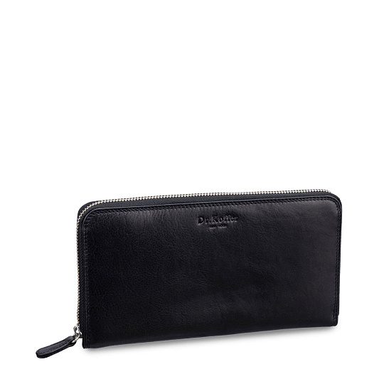 Портмоне Dr.Koffer из натуральной кожи черное