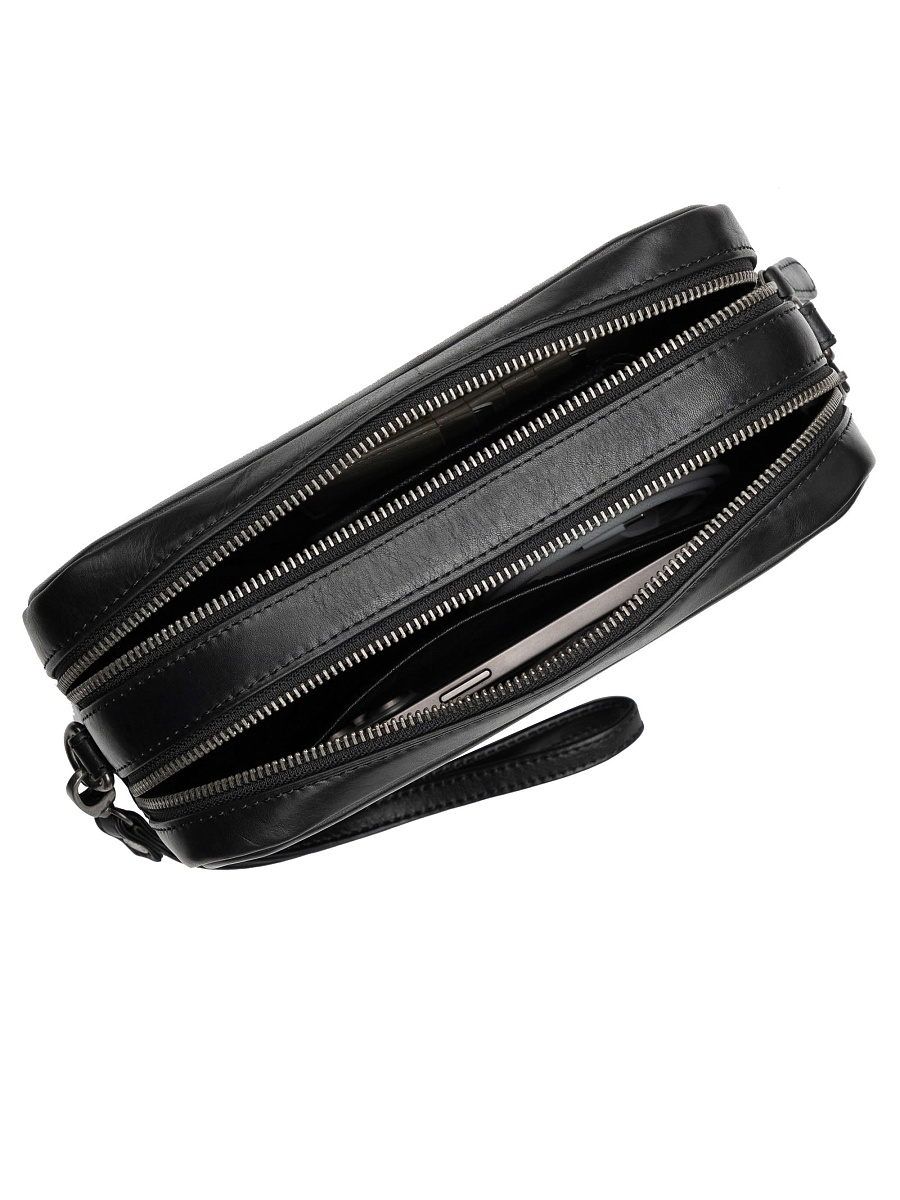 Сумка-визитка Dr. Koffer из натуральной кожи черная