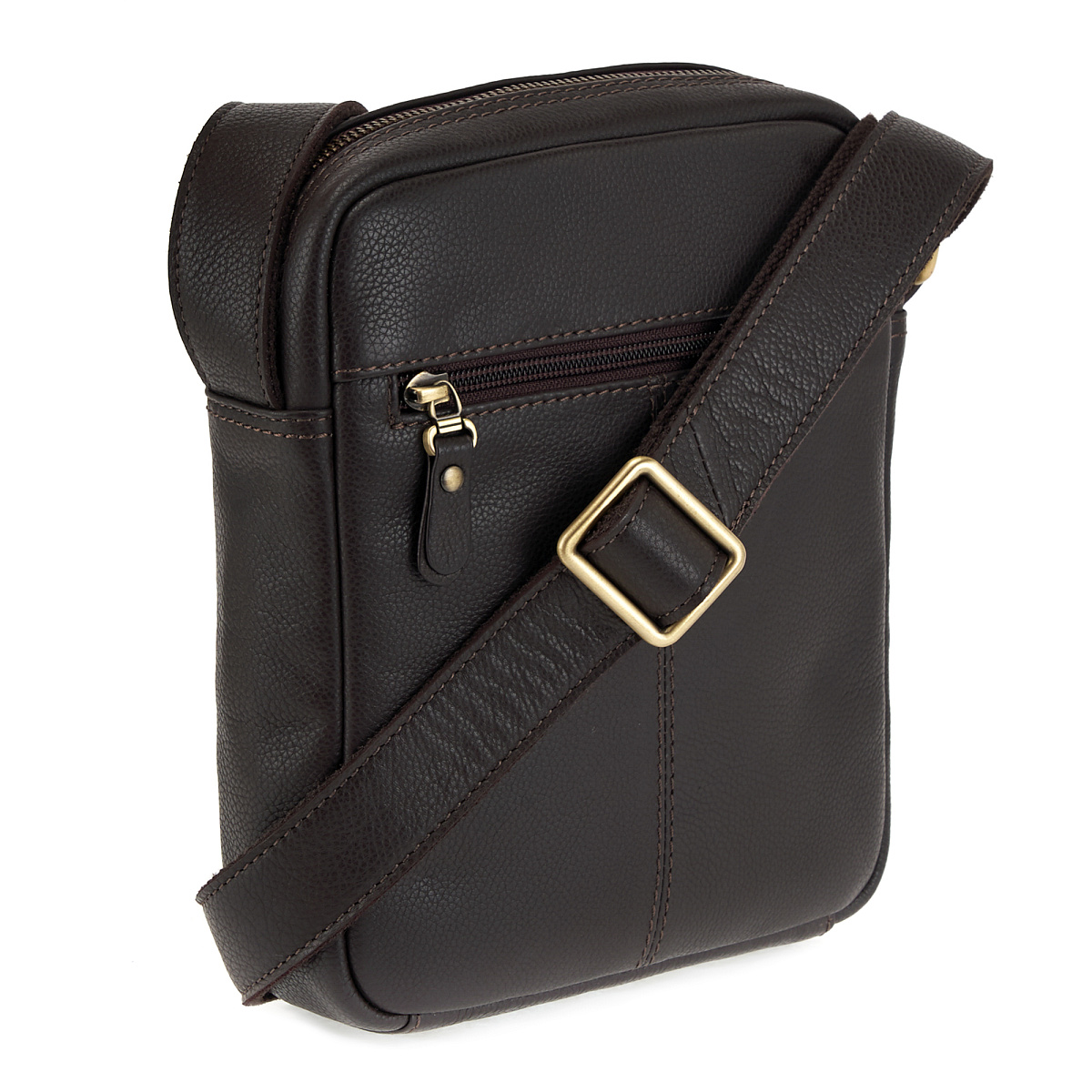 Сумка через плечо Dr.Koffer из натуральной кожи коричневая