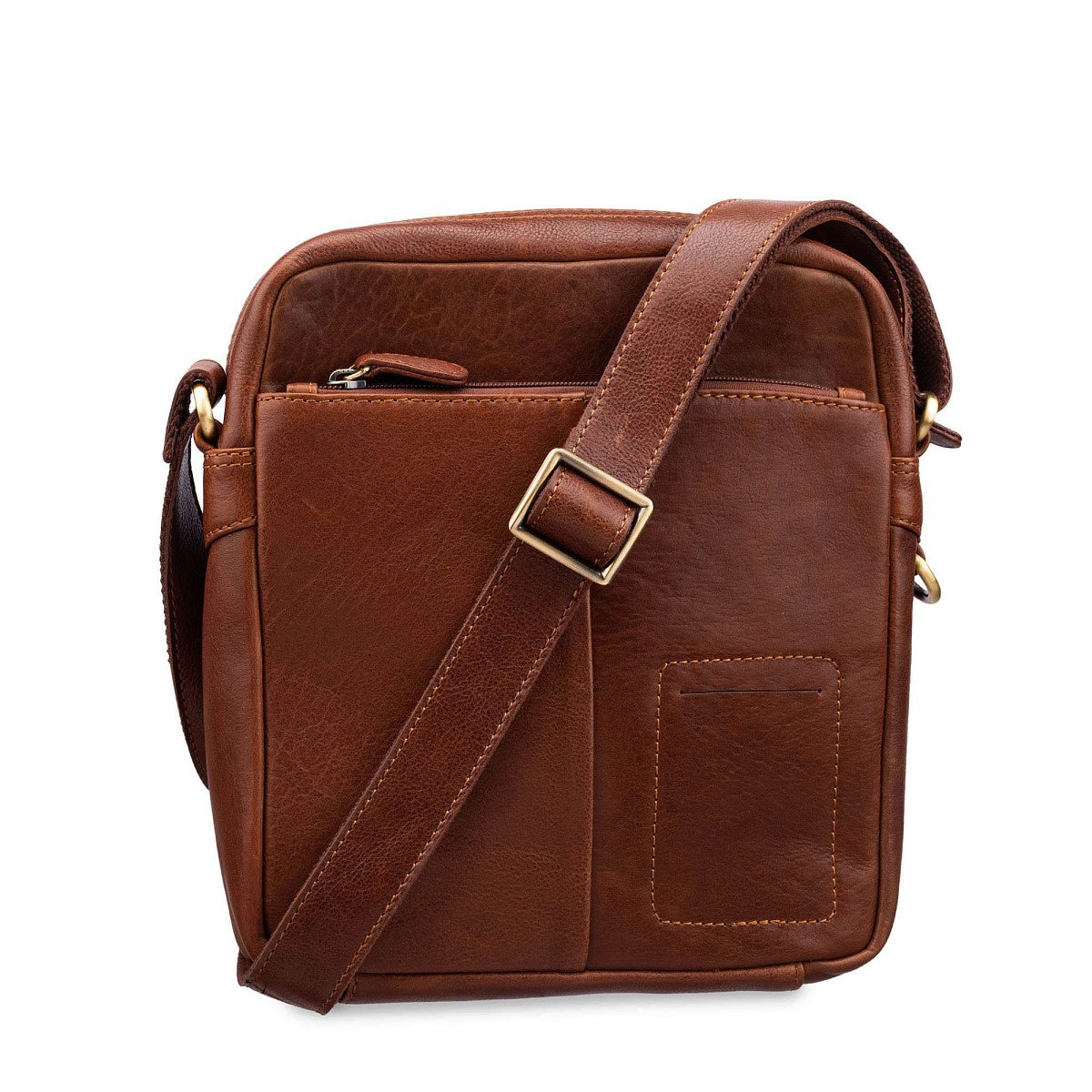 Сумка через плечо Dr.Koffer из натуральной кожи коричневая