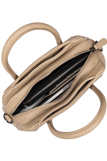 Женская сумка Dr.Koffer из натуральной кожи бежевая