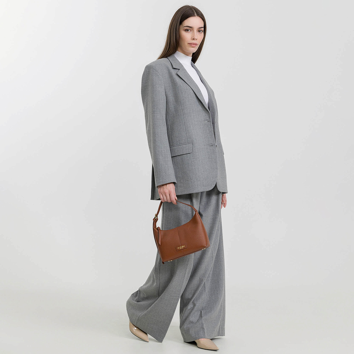 Женская сумка  Dr. Koffer из натуральной кожи коричневая