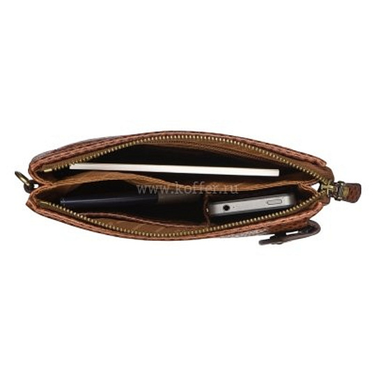 Сумка барсетка из натуральной кожи Dr. Koffer коричневая